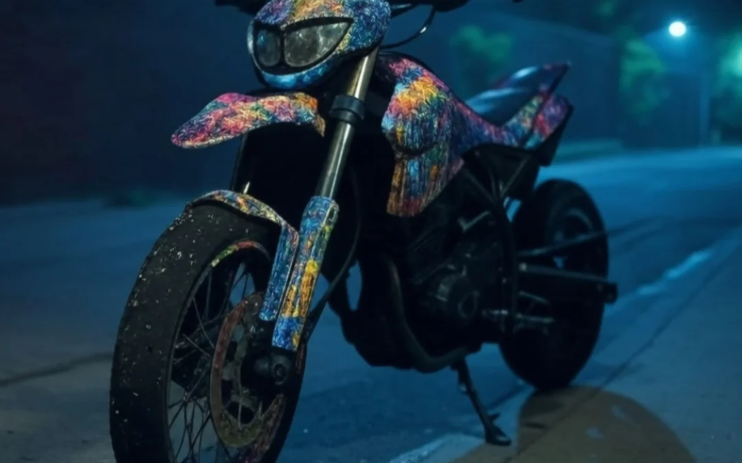 Ushuaia: La policía le dispara pintura a motos que escapan de los controles para luego reconocerlas