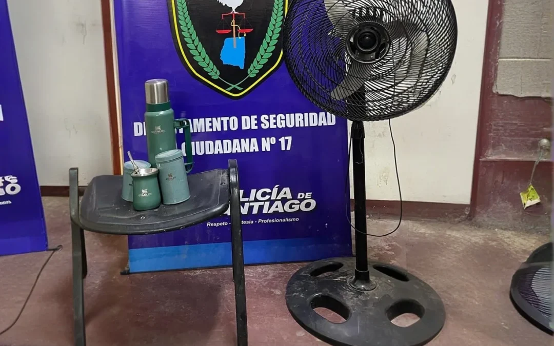 Santiago del Estero: una madre denunció a su hijo por robarle un ventilador y un set matero y la policía hizo un operativo
