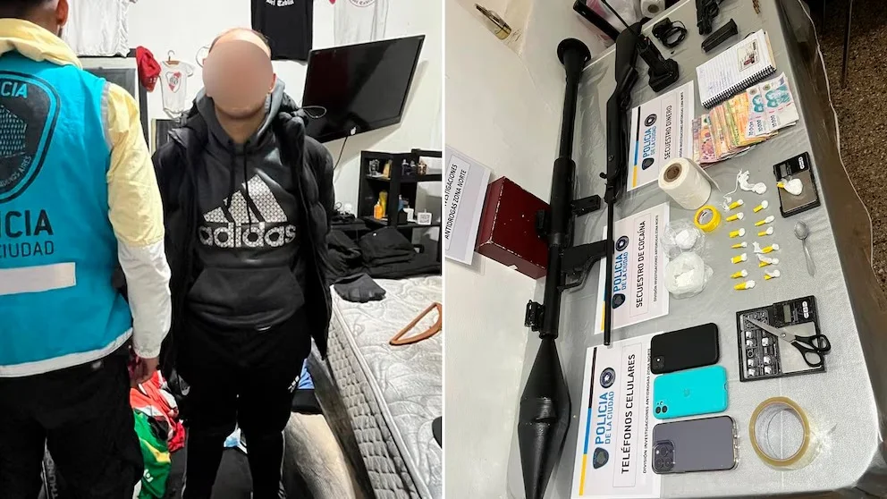 CABA: detuvieron a un narco de 30 años y le incautaron una réplica de un lanzacohetes