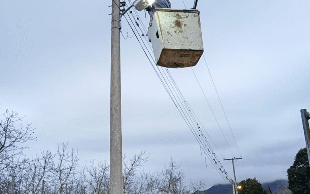 Chilecito: Avanzaron con mejoras en el alumbrado público en Guanchín.