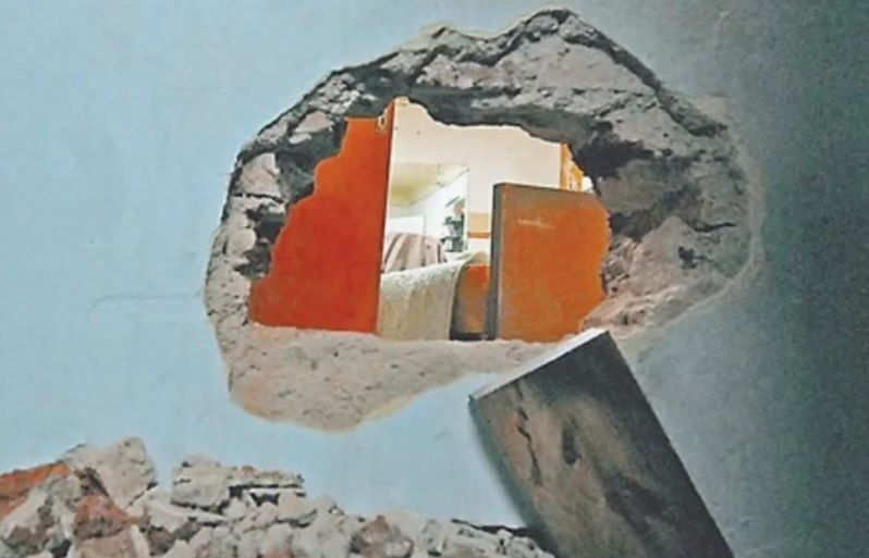 Sanagasta: ladrones hicieron un boquete en una estación de servicio, taparon cámaras y robaron 20 mil pesos