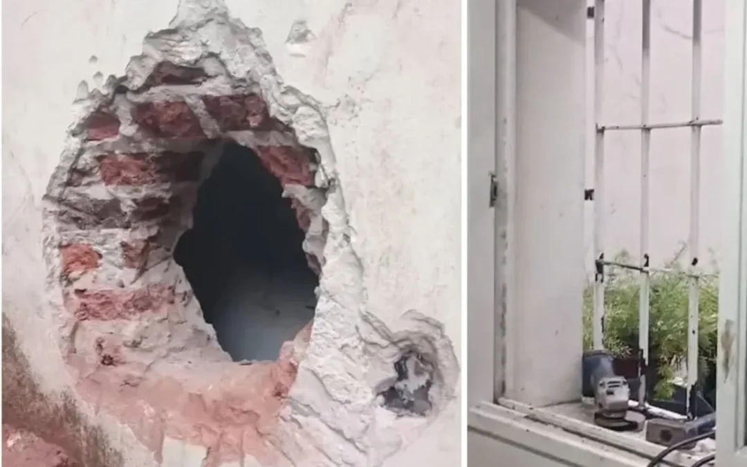 Robo frustrado: Cortaron la luz, hicieron un boquete y taparon sensores para robar un banco y encontraron la caja fuerte vacía