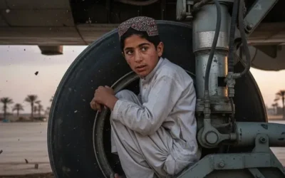 Un nene afgano de 13 años viajó escondido en el tren de aterrizaje de un avión: Fue devuelto a Afganistán