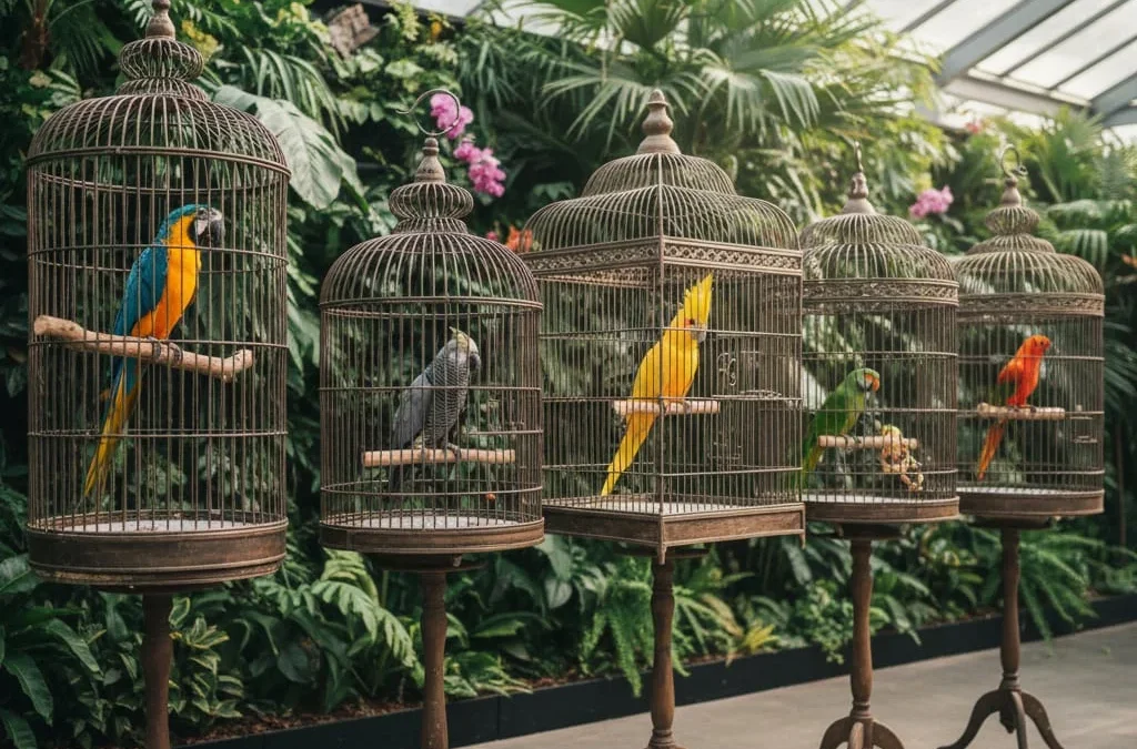 Separaron a 5 loros en un zoológico porque insultaban a los visitantes y se reían juntos