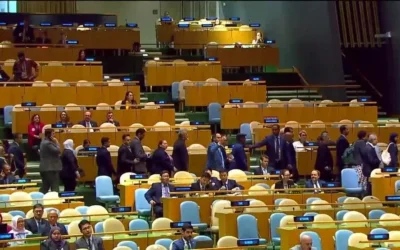 Decenas de delegados de los países abandonaron el recinto cuando el primer ministro de Israel comenzó su discurso en la ONU