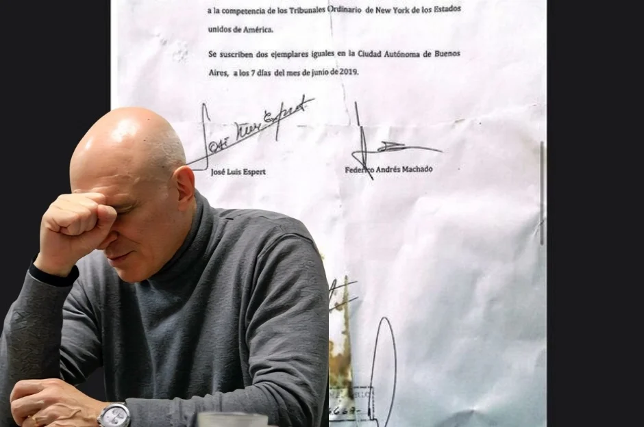 La Policía encontró en la casa de Machado una copia del contrato de 1 millón de dólares: estaba roto en la basura