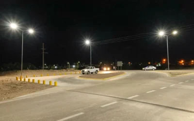 Nuevo derivador e iluminación sobre Ruta 40: Puesta del Sol ahora tiene un ingreso seguro y moderno