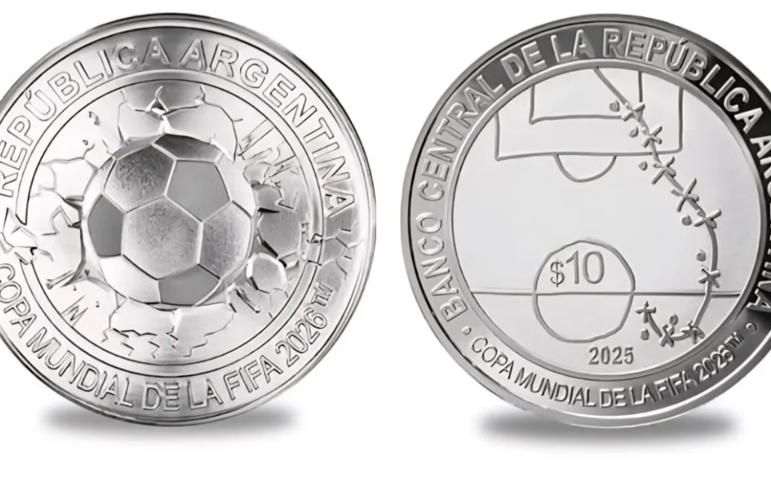 El Banco Central lanzó una moneda del Mundial 2026 con homenaje al gol a Inglaterra