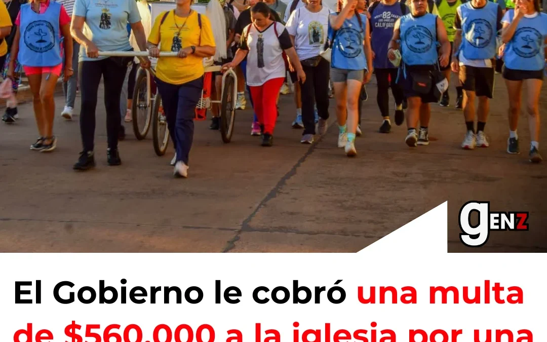 El Gobierno le cobró una multa de $560.000 a la iglesia por una peregrinación