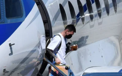 Lionel Messi llegó al país para pasar las fiestas con su familia en Rosario