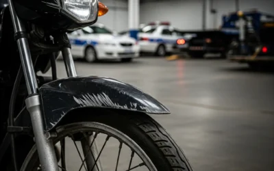 Grave accidente de un policía en Chilecito: terminó con fractura expuesta tras caer de su moto