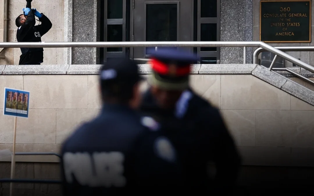 Dos hombres atacaron a tiros el consulado de Estados Unidos en Toronto Canadá