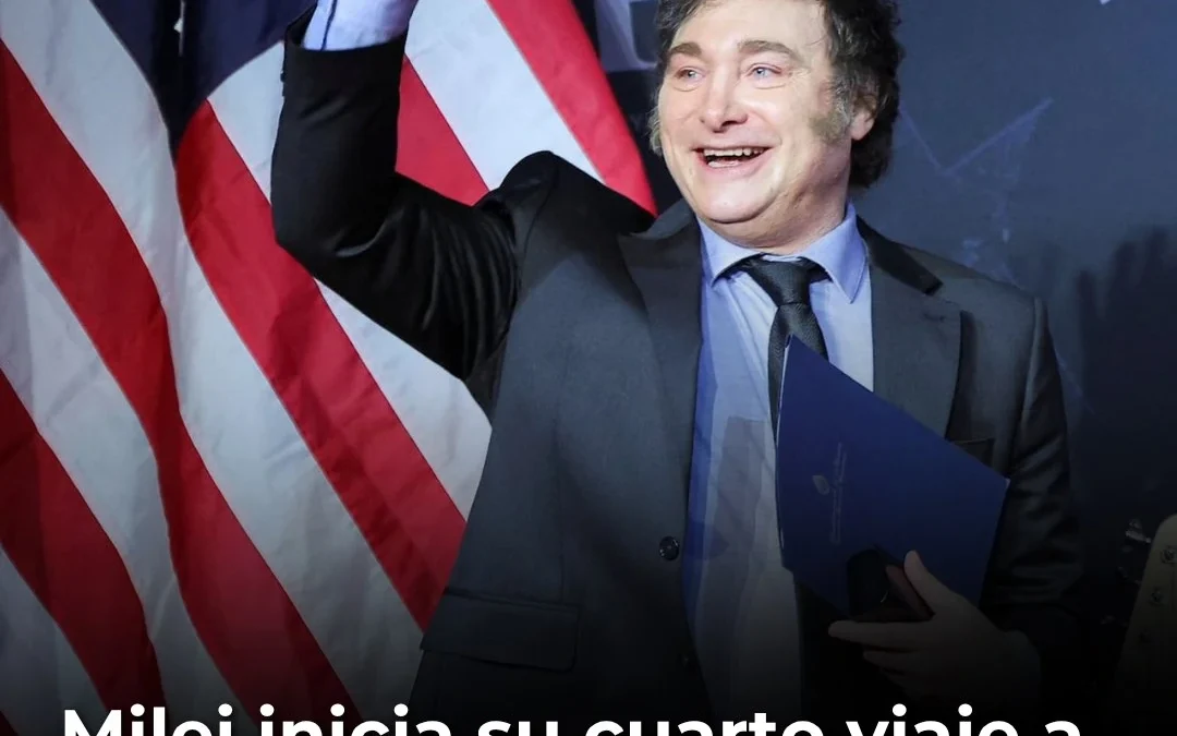 Milei inicia su cuarto viaje a Estados Unidos. En lo que va del año (123 días) ya suma 16 salidas al exterior