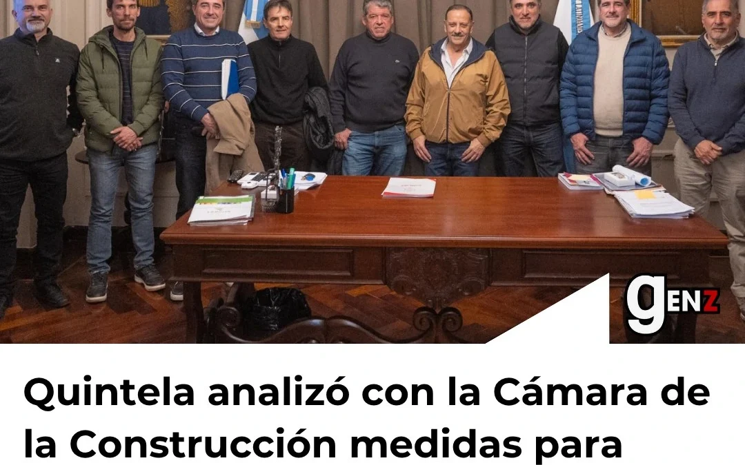 Quintela analizó con la Cámara de la Construcción medidas para reactivar la actividad