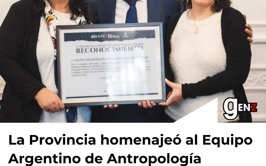 La Provincia homenajeó al Equipo Argentino de Antropología Forense por identificar a tres riojanos desaparecidos