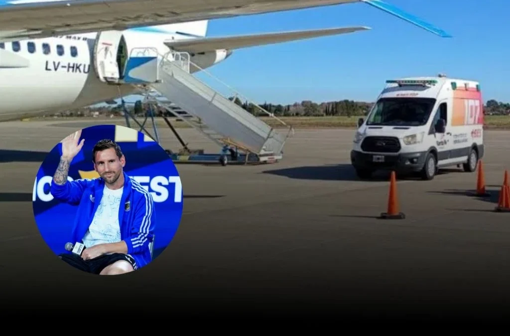 Messi aterrizó esta mañana en Rosario para descansar junto a su familia después del Mundial