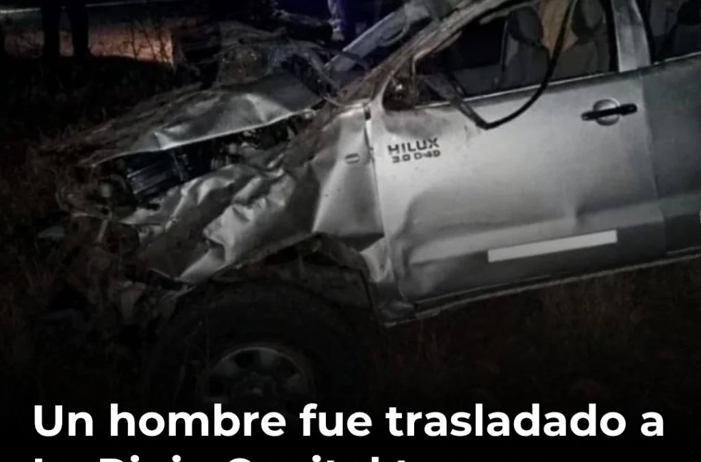 Un hombre fue trasladado a La Rioja Capital tras un violento vuelco en la Ruta Nacional 74