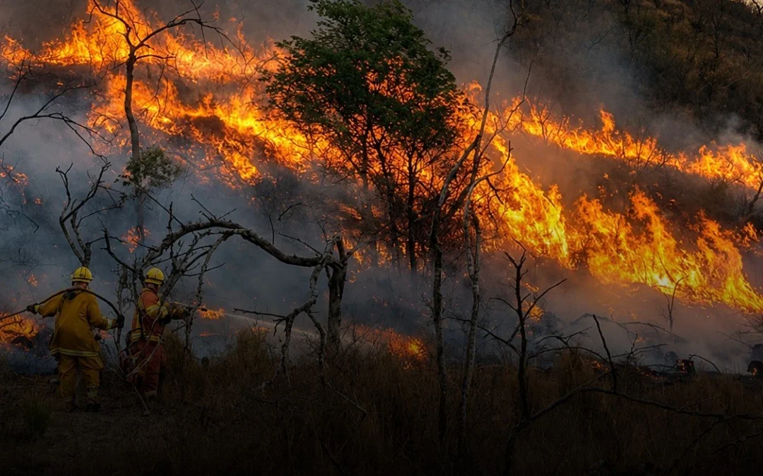 La Policía busca testigos para esclarecer el origen del incendio forestal en Guanchín