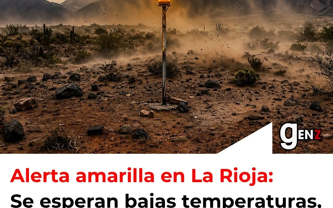 Alerta amarilla en La Rioja: Se esperan bajas temperaturas, ráfagas de hasta 70 km/h y posibles nevadas