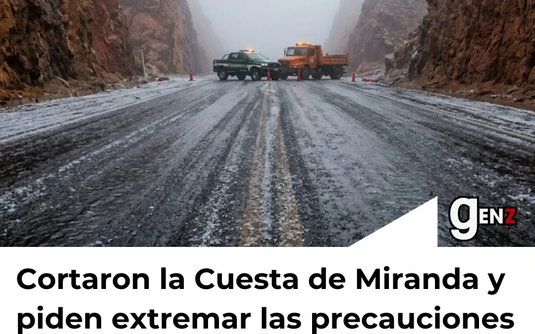 Cortaron la Cuesta de Miranda y piden extremar las precauciones en las rutas de La Rioja