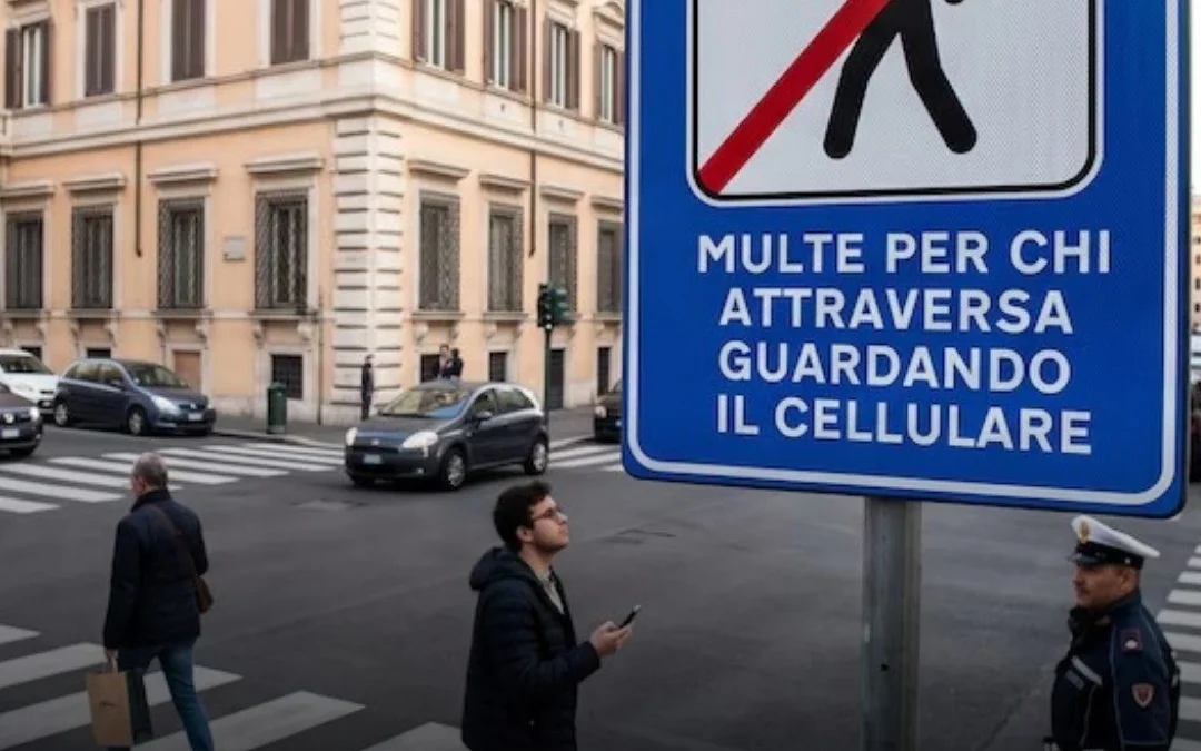 Italia evalúa multar a los peatones que crucen la calle mirando el celular