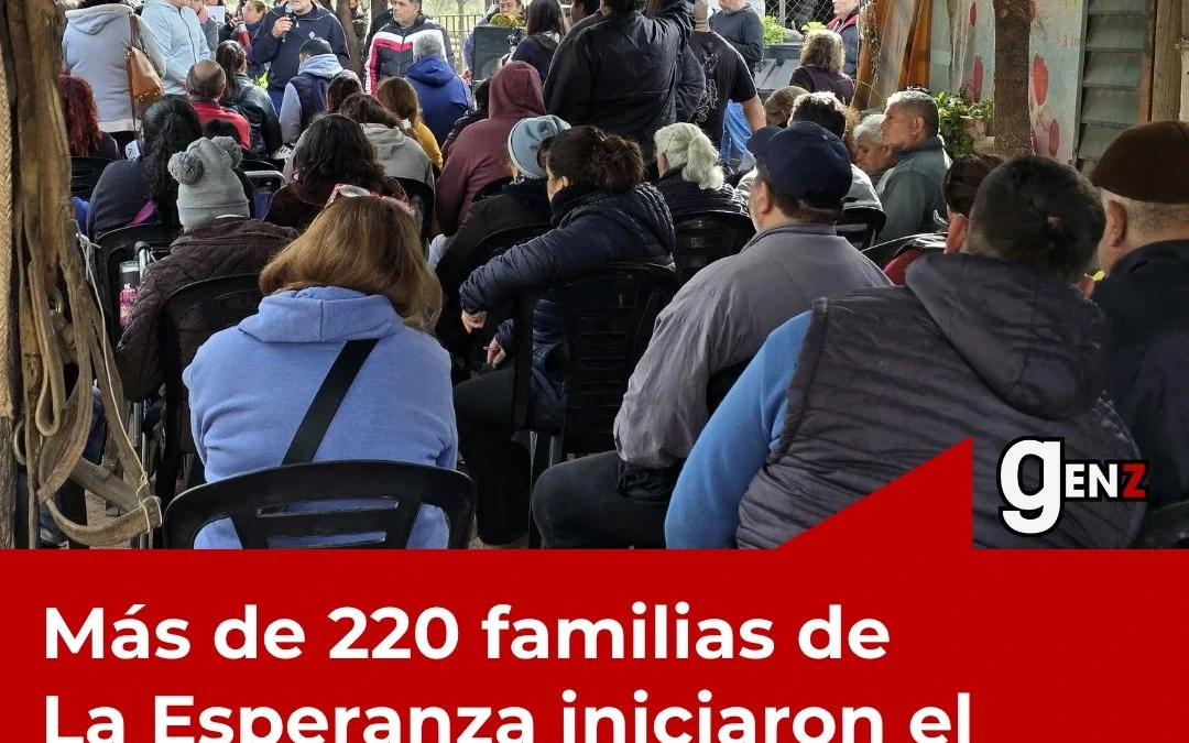 Más de 220 familias de La Esperanza iniciaron el trámite para obtener la escritura de sus viviendas