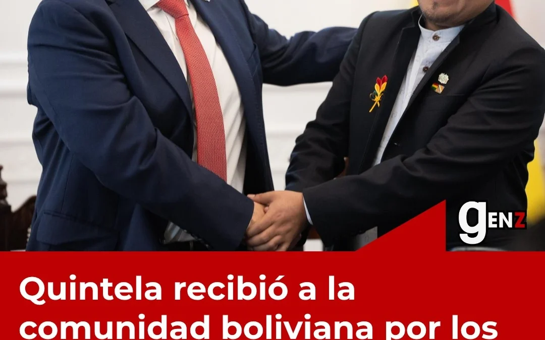 Quintela recibió a la comunidad boliviana por los 201 años de la independencia de Bolivia