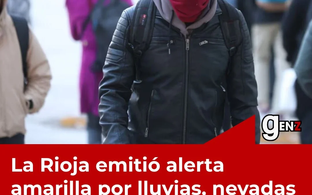 La Rioja emitió alerta amarilla por lluvias, nevadas y vientos para este jueves