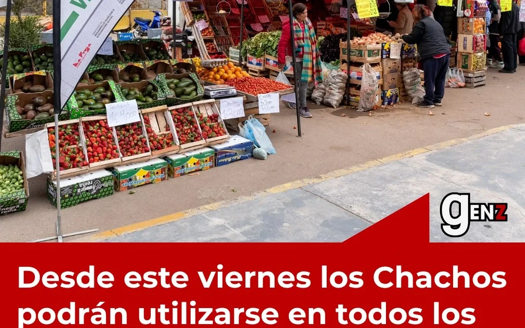 Desde este viernes los Chachos podrán utilizarse en todos los puestos del Mercado Popular