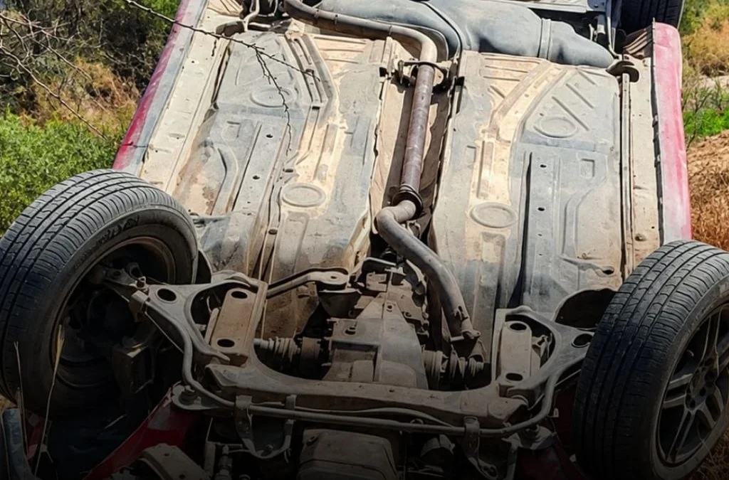 Un Gol volcó en la Ruta 33, a 18 km de Ulapes, con una pareja y su bebé de 3 meses